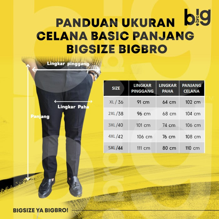 BigBro Celana Panjang Basic BigSize BIG BRO Ukuran Besar XL XXL XXXL