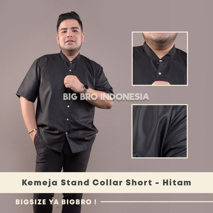 Kemeja Big Size Basic Collar Pendek Pria BIG BRO Jumbo XXL XXXL