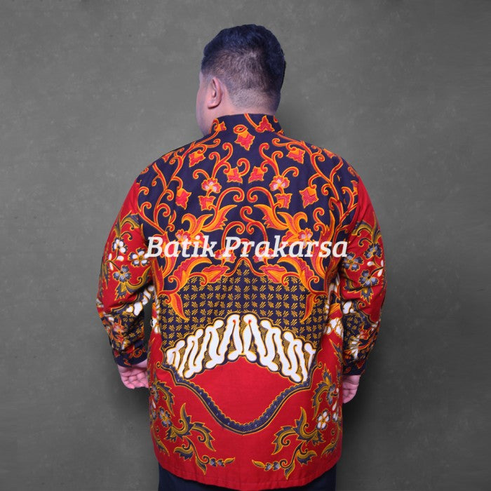 Batik Big Size Pria Prakarsa Premium Classic Lengan Panjang - PJ03