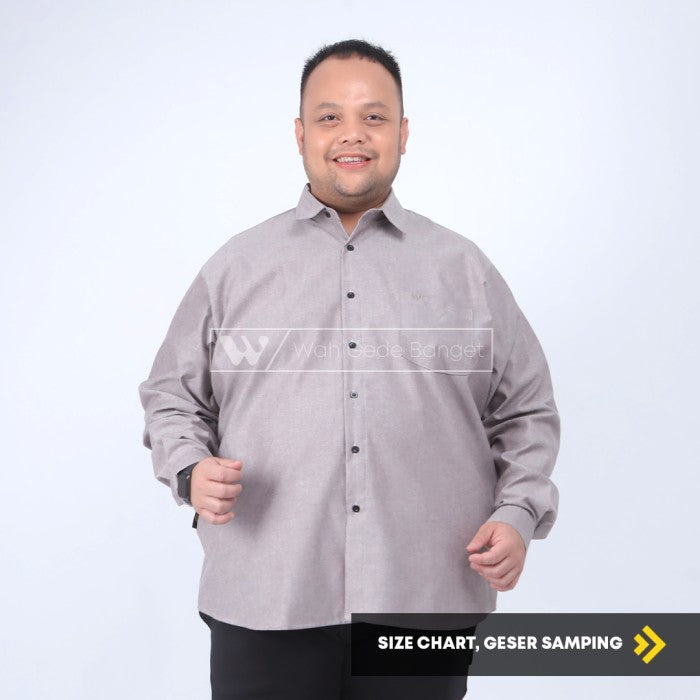 Kemeja Pria Jumbo Big Size Ukuran Besar XXL XXXL WGB Elegant White Ox