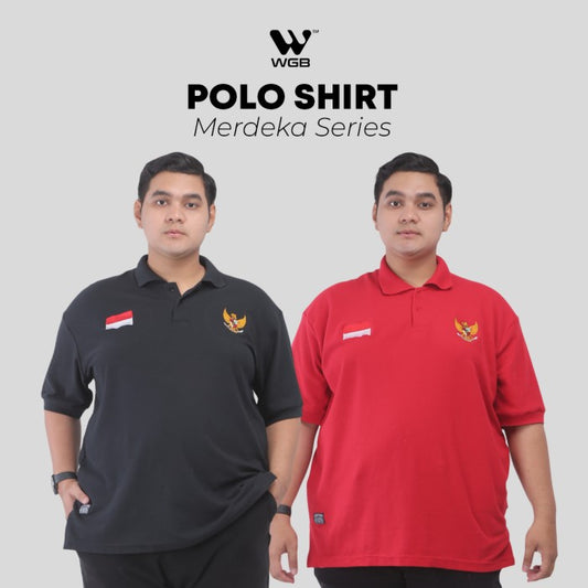 WGB Kaos Polo Cotton Red Unity Pria Big Size Jumbo Ukuran Besar XL XXL