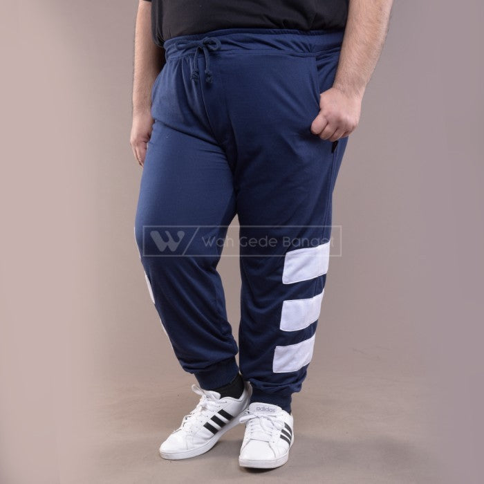 WGB Celana Jogger Panjang BW Striped Pria Bigsize Super Jumbo XL XXL