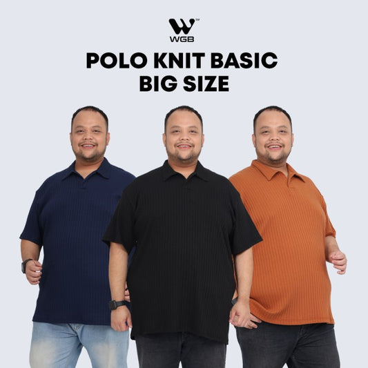 WGB Kaos Polo Knit Pria Big Size Ukuran Jumbo XXL XXXL