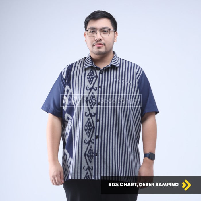 WGB Kemeja Tenun Pria Big Size Special Collection Jumbo XL XXL