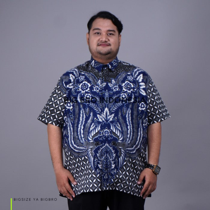 WGB Batik Big Size Pria Basic Lengan Pendek XXL XXXL