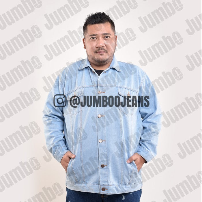 Jaket Jeans Denim Pria Big Size Ukuran Besar Jumbo XXL XXXL