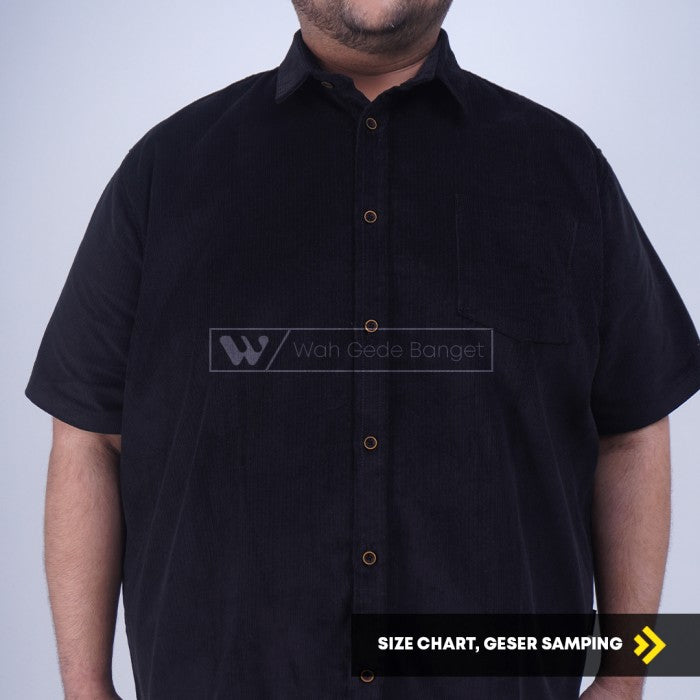 WGB Kemeja Pendek Corduroy Pria Big Size Ukuran Besar XXL XXXL