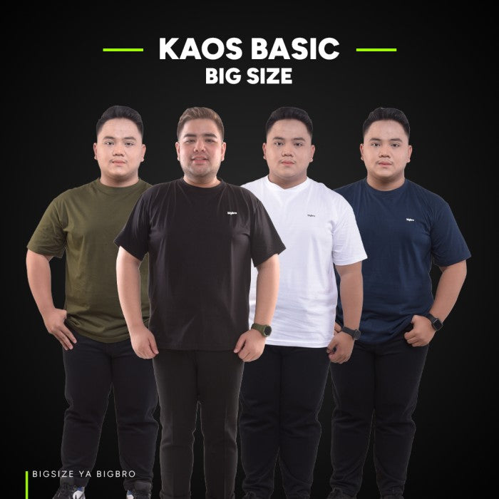 Kaos Big Size Pria BIG BRO Ukuran Besar Jumbo XXL XXXL Hitam