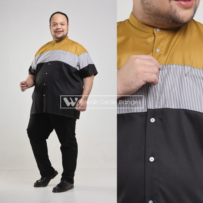 BigBro Koko Pendek Kombinasi Pria Big Size Ukuran Jumbo XXL XXXL