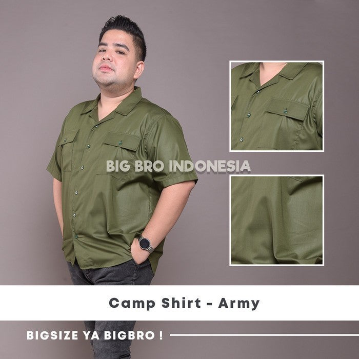 BigBro Kemeja Big Size Camp Shirt Ukuran Jumbo XXL XXXL