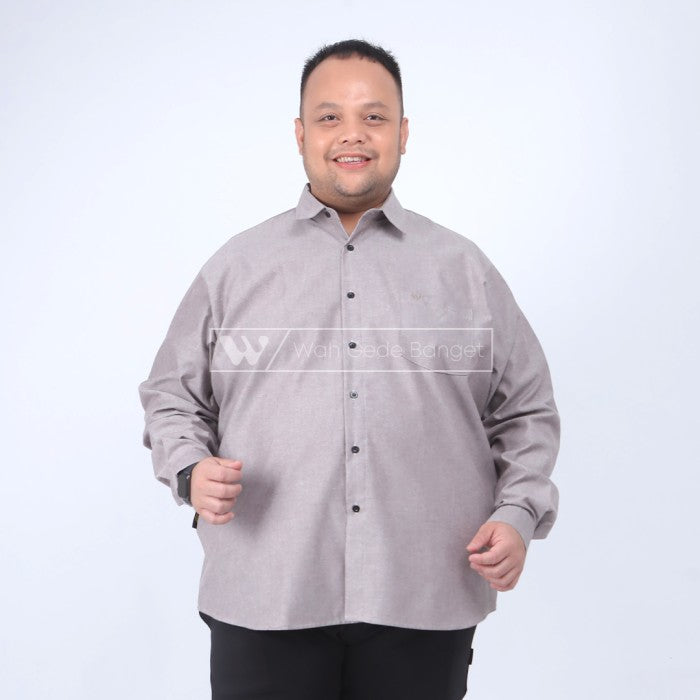 Kemeja Pria Jumbo Big Size Ukuran Besar XXL XXXL WGB Elegant White Ox