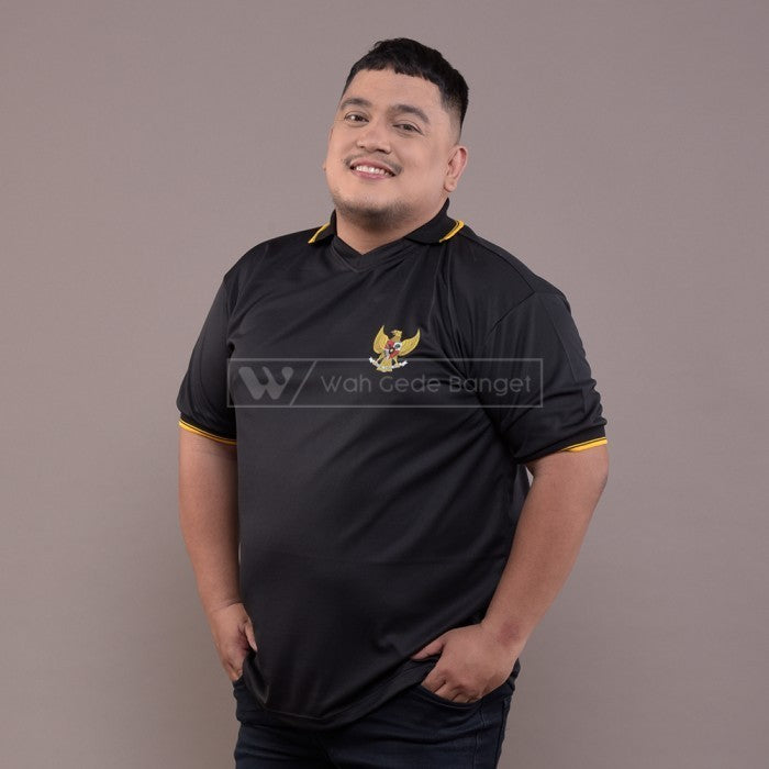 WGB Kaos Jersey olahraga BLACK18 BigSize Pria Ukuran Besar XL XXL