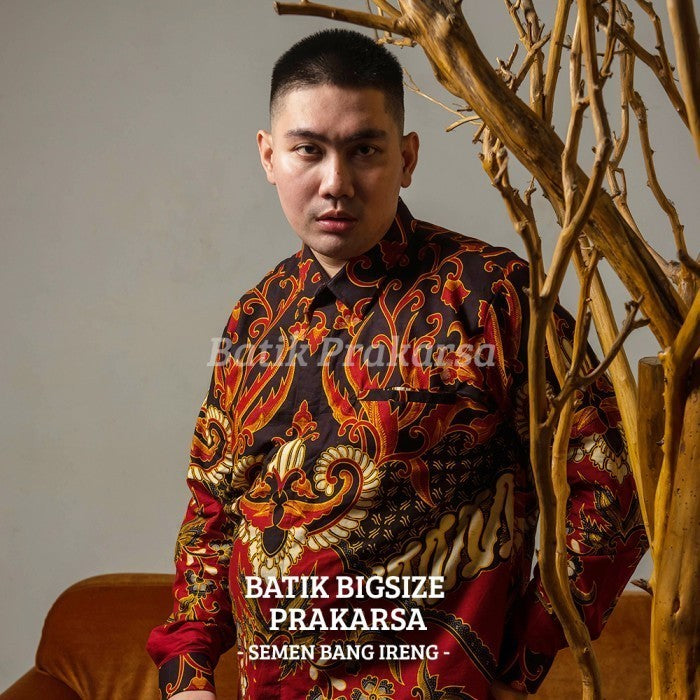 WGB Premium Batik Big Size Pria Classic Lengan Panjang XXL XXXL