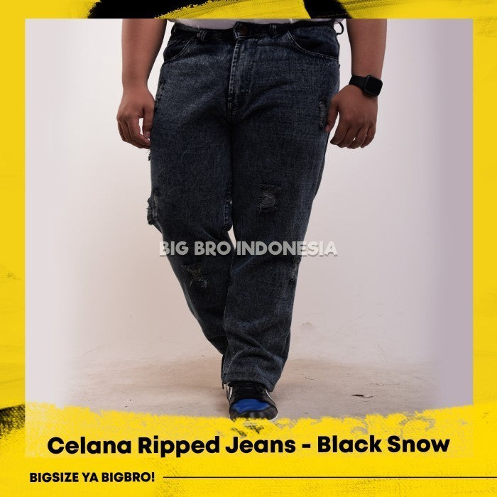 BigBro Celana Ripped Jeans Panjang BigSize BIG BRO Ukuran Besar XL XXL