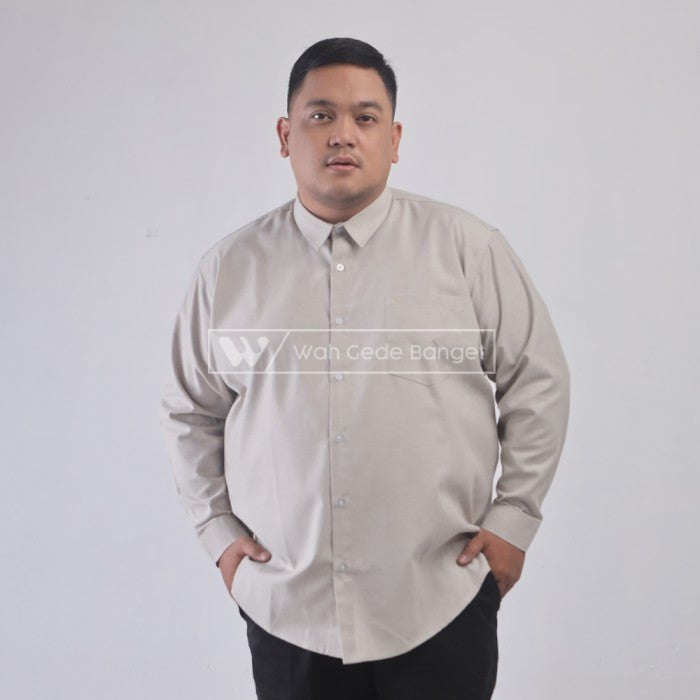 Kemeja Pria Jumbo Big Size Ukuran Besar XXL XXXL WGB Elegant White Ox