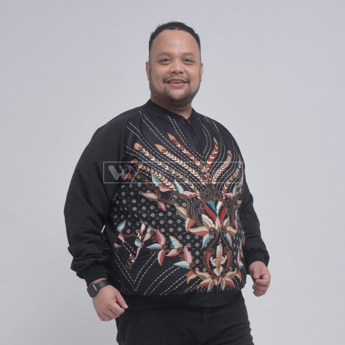 WGB Jaket Bomber Batik Pria Big Size Ukuran Besar Jumbo XXL XXXL