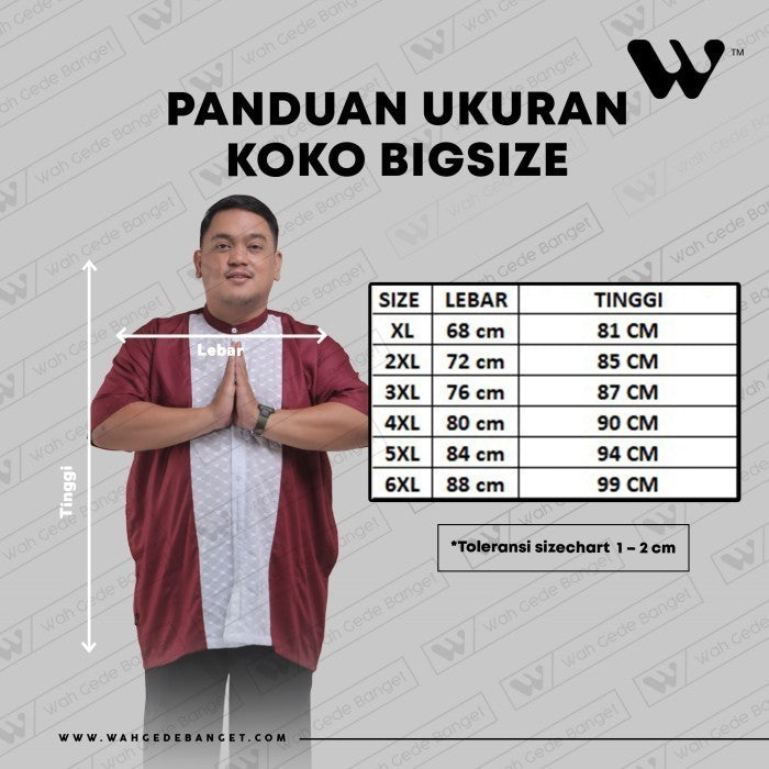 BigBro Koko Panjang Kombinasi Pria Big Size Ukuran Jumbo XXL XXXL