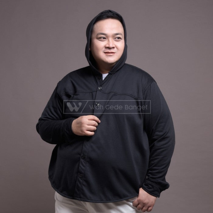 WGB Buttoned Hoodie Pria Big Size Ukuran Jumbo XXL XXXL