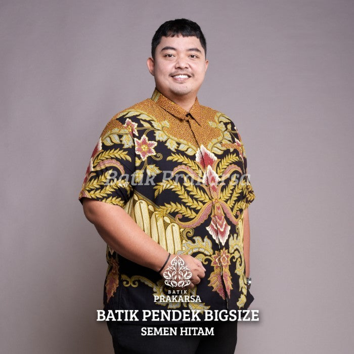 Batik Big Size Pria Prakarsa Premium Classic Lengan Pendek - PD01