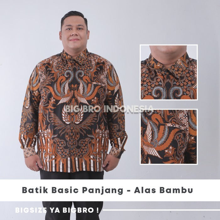 WGB Batik Big Size Pria Basic Lengan Panjang XXL XXXL