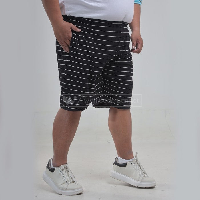 Celana Pendek Santai Stripes Pria Bigsize Super Jumbo Besar XL XXL