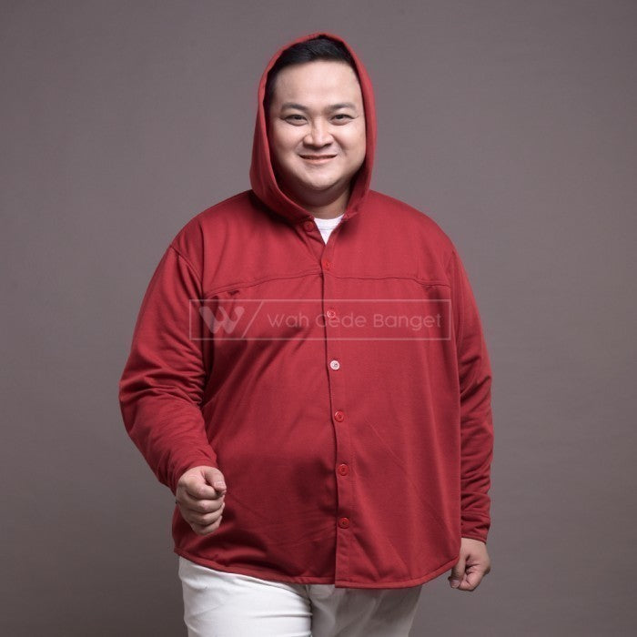 WGB Buttoned Hoodie Pria Big Size Ukuran Jumbo XXL XXXL