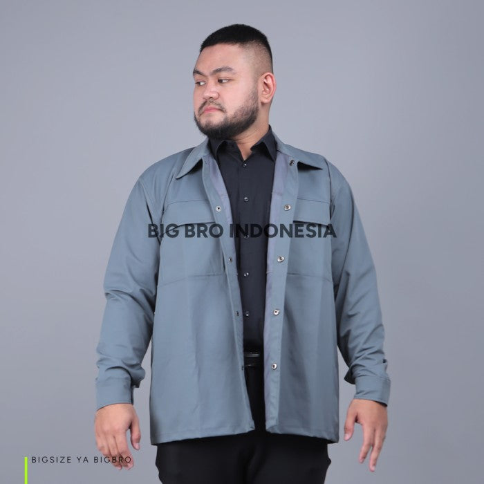 BigBro Jaket Overshirt Pria Big Size Ukuran Jumbo XXL XXXL