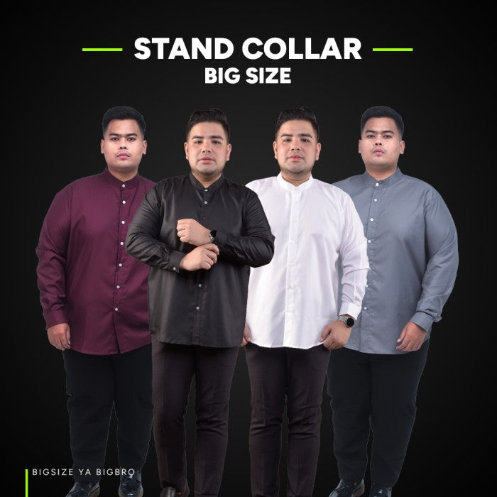 Kemeja Big Size Basic Collar Panjang Pria BIG BRO Jumbo XXL XXXL