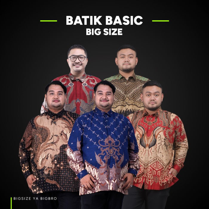 WGB Batik Big Size Pria Basic Lengan Panjang XXL XXXL