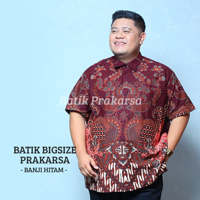 Batik Big Size Pria Prakarsa Premium Classic Lengan Pendek - PD01