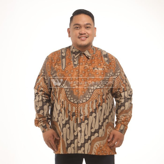 WGB Batik Pria Exclusive Lengan Panjang Big Size Ukuran Besar XXL XXXL