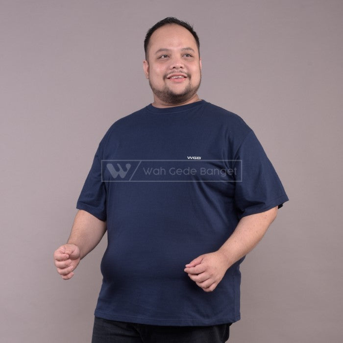 WGB Kaos Basic Black Pria Bigsize Super Jumbo XXL XXL