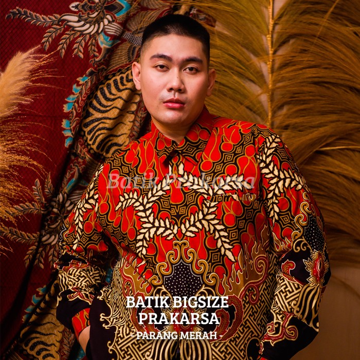 Batik Big Size Pria Prakarsa Premium Classic Lengan Panjang - PJ04