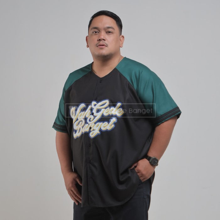 Baju Jersey Baseball NY Hitam Pria Jumbo Bigsize Besar XL XXL