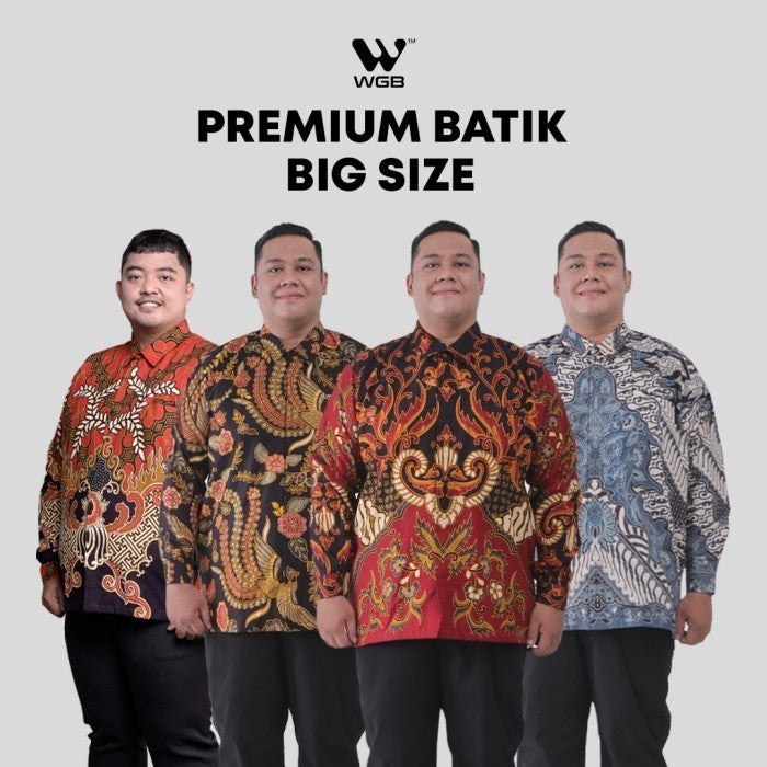 WGB Premium Batik Big Size Pria Classic Lengan Panjang XXL XXXL