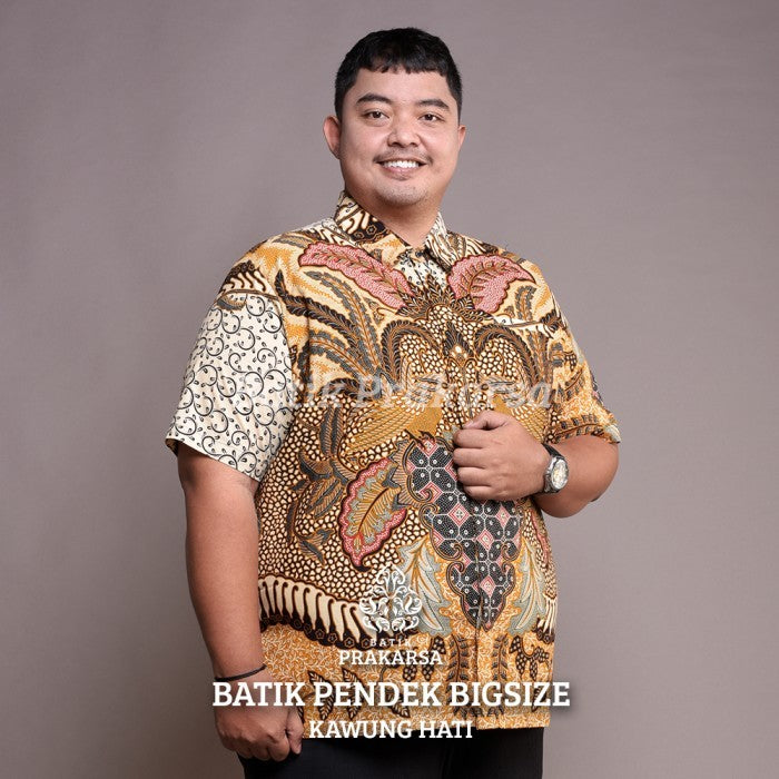 Batik Big Size Pria Prakarsa Premium Classic Lengan Pendek - PD01