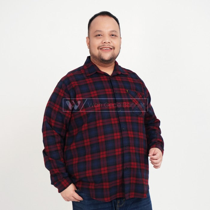 WGB Kemeja Fall Series Flanel Pria Big Size Ukuran Besar Jumbo XL XXL