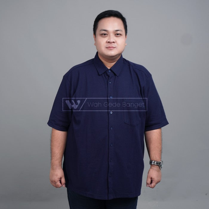 WGB Kemeja Basic Pique Pria Big Size Ukuran Jumbo XXL XXXL