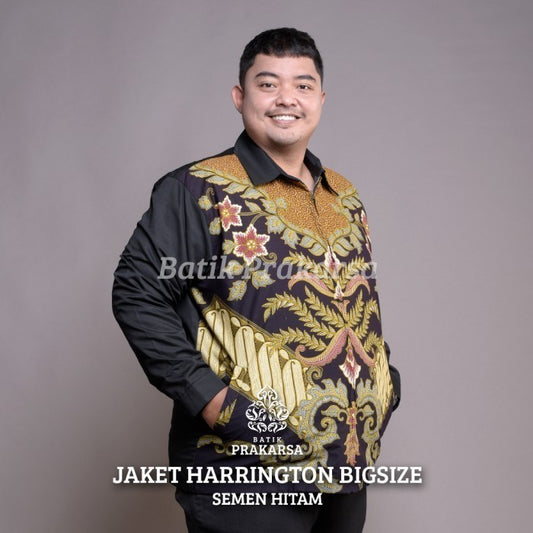 Jaket Harrington Batik Big Size Prakarsa Pria Premium Classic - JP02