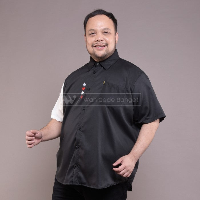 Kemeja Pria Kombinasi Jumbo Big Size Ukuran Besar XXL XXXL WGB Chief