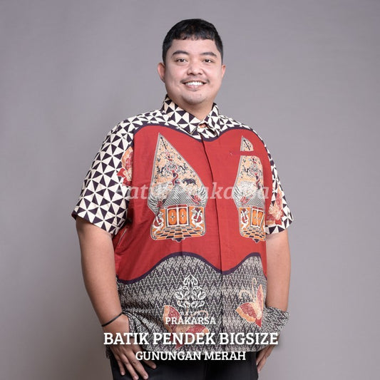 Batik Big Size Pria Prakarsa Premium Classic Lengan Pendek - PD01