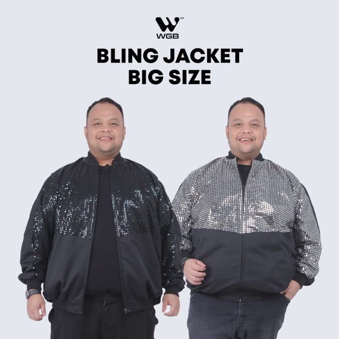 WGB Jaket Bling Bling Shining Pria Big Size Ukuran Besar Jumbo XL XXL