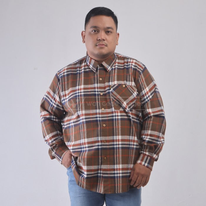 WGB Kemeja Fall Series Flanel Pria Big Size Ukuran Besar Jumbo XL XXL