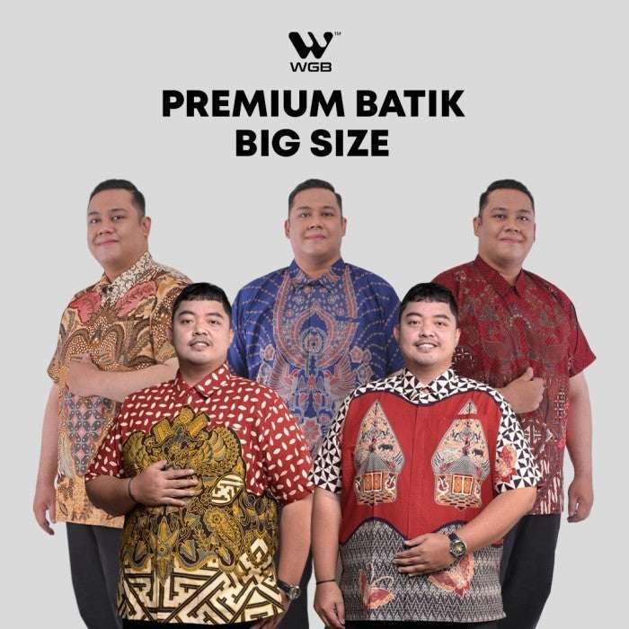 WGB Premium Batik Big Size Pria Classic Lengan Pendek XXL XXXL