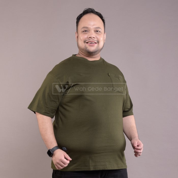 Kaos Pocket Hitam Pria Jumbo Big Size Cowok Ukuran Besar XXL XXXL