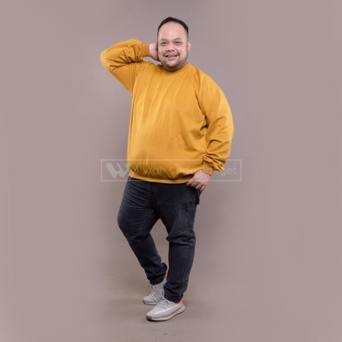 WGB Sweater Basic Crewneck Pria Big Size Ukuran Besar Jumbo XXL XXXL