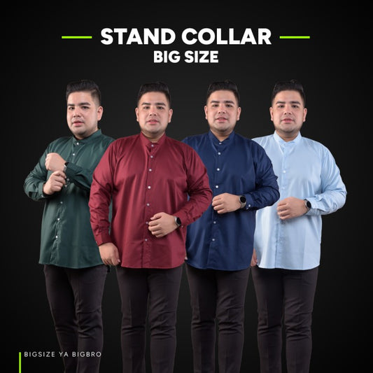 Kemeja Big Size Basic Collar Panjang Pria BIG BRO Jumbo XL XXL