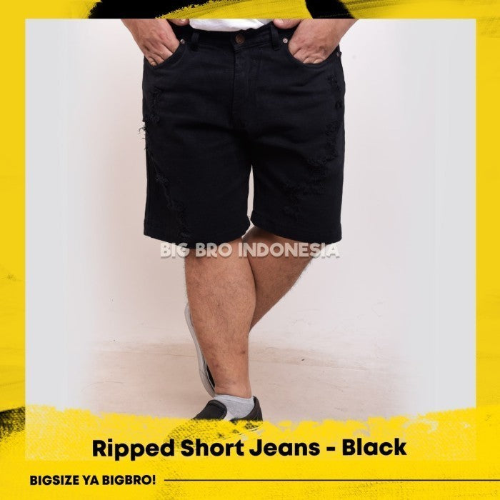 BigBro Celana Ripped Jeans Pendek BigSize BIG BRO Ukuran Besar XL XXL