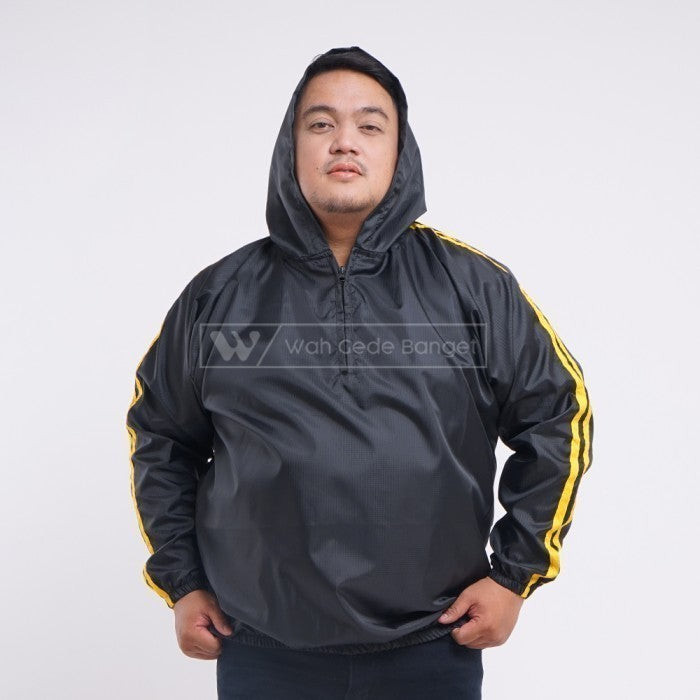 WGB Jaket Sauna Black Check Jumbo Big Size Ukuran Besar XXL XXXL