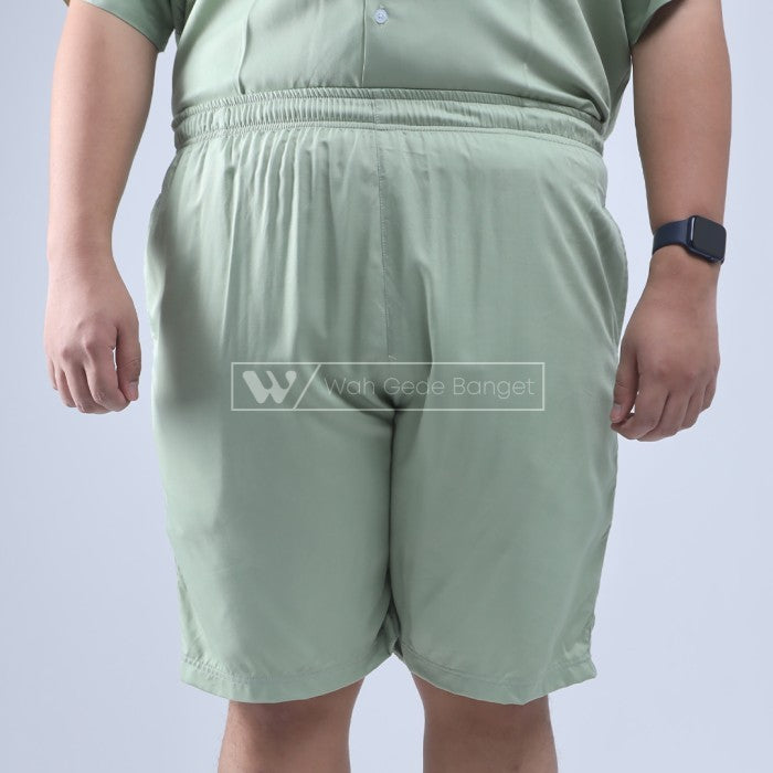 WGB Kemeja Polos Cuban Lengan Pendek Pria Big Size Jumbo XL XXL